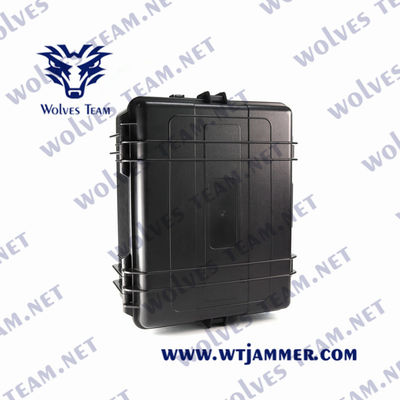 Brouilleur extérieur imperméable militaire de bourdon d'UAV de signal du Portable rf GPS WIFI de 8 bandes