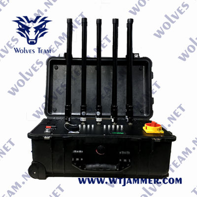 acheter 6 bandes 2500 mètres 600W bloqueur de signal de drone online manufacture