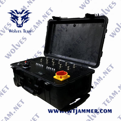 Kit de brouilleur du bourdon 600W du signal 2500m de la puissance élevée rf