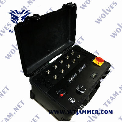 Kit de brouilleur du bourdon 600W du signal 2500m de la puissance élevée rf