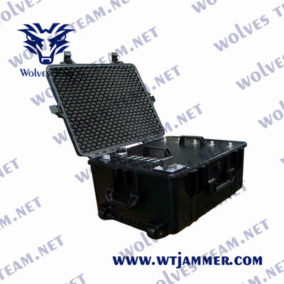 Brouilleur extérieur imperméable militaire adapté aux besoins du client de prison de brouilleur de signal de téléphone portable de la puissance élevée 4G WIFI GPS