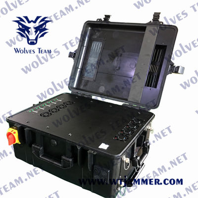 Brouilleur extérieur imperméable militaire adapté aux besoins du client de prison de brouilleur de signal de téléphone portable de la puissance élevée 4G WIFI GPS