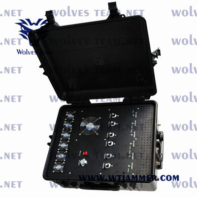 Brouilleur extérieur imperméable adapté aux besoins du client de brouilleur de signal de téléphone portable de la puissance élevée 4G WIFI GPS