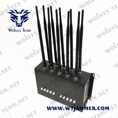 10 brouilleur GPS 3G 4G CDMA de signal du réseau des bandes 30m 20W