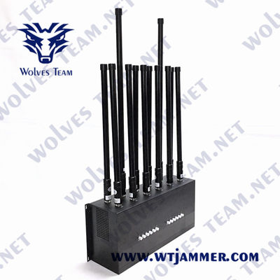 acheter 12 brouilleur de signal de téléphone portable des canaux 50m 36W GSM 3G WIFI 5.8G online manufacture