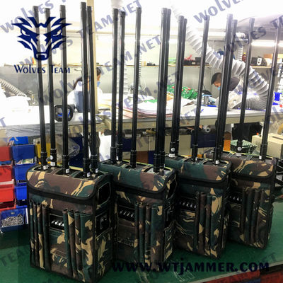 watt 1880MHz de Manpack GSM 4G 5G 120 de brouilleur de signal de sac à dos de 200m DC24V