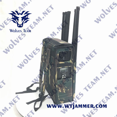 Brouilleur de signal de sac à dos de GSM 4G 5G GPS L1 de brouilleur de DC24V 200m rf Manpack