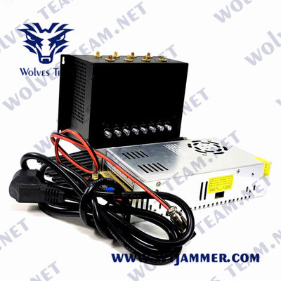 8 VHF 3G 4G 5G GPS de fréquence ultra-haute du brouilleur 50m des canaux 240VAC WiFi LoJack