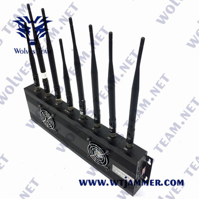 acheter 3G 4G 5G GSM Localisateur de téléphone portable Bloqueur de téléphone AC100V 35W GPS VHF UHF Jammer online manufacture