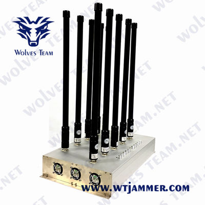 Brouilleur de fréquence ultra-haute de VHF du brouilleur 50m Lojack de téléphone portable de CDMA GSM 5G LTE