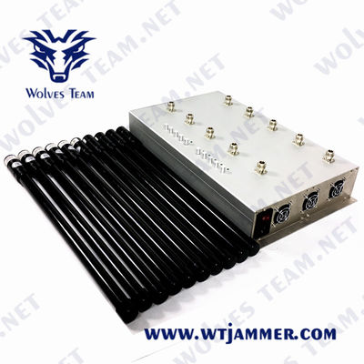 Brouilleur de fréquence ultra-haute de VHF du brouilleur 50m Lojack de téléphone portable de CDMA GSM 5G LTE