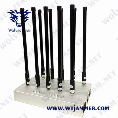 Brouilleur de fréquence ultra-haute de VHF du brouilleur 50m Lojack de téléphone portable de CDMA GSM 5G LTE