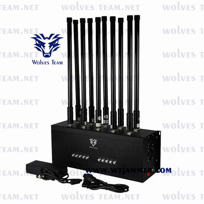10 brouilleur mobile portatif de signal de WIFI GPS Lojack de brouilleur de GSM CDMA de bandes
