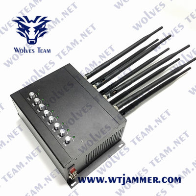 VHF de fréquence ultra-haute du brouilleur 80W de téléphone portable de 50m GSM WiFi CDMA Lojack