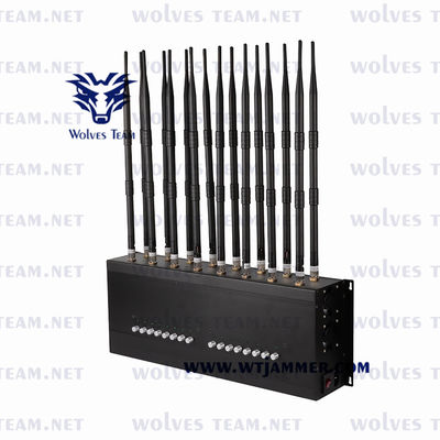 Antennes GPS Lojack rf du brouilleur 16 de signal de téléphone portable de GSM CDMA 35W