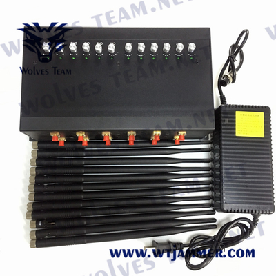DCS GSM GPS WIFI d'antennes du brouilleur 12 de dresseur de téléphone portable de CDMA 24W