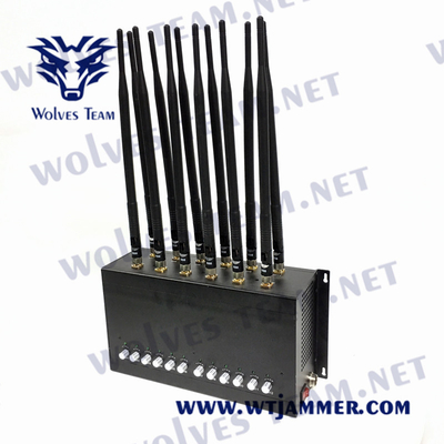 DCS GSM GPS WIFI d'antennes du brouilleur 12 de dresseur de téléphone portable de CDMA 24W