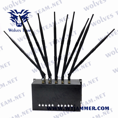 VHF de fréquence ultra-haute d'antennes du brouilleur 3G 4G 5G 10 de signal de téléphone portable de DCS GSM GPS WIFI 50m