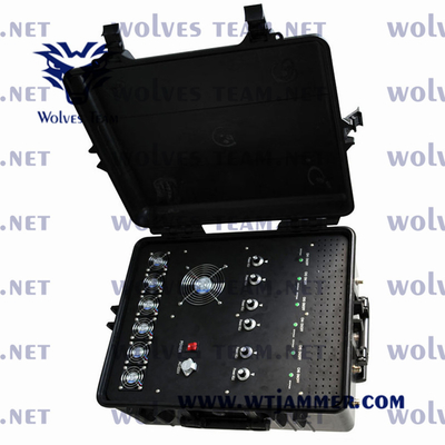 Brouilleur de signal de DCS PCS 5G du brouilleur 350W CDMA GSM de téléphone portable de DC27V