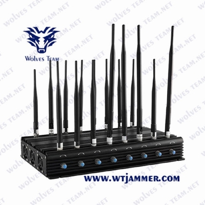brouilleur AC100-240V 35W de téléphone portable de 3G 4G 5G GSM Lojack à télécommande