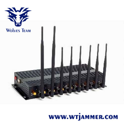 Boîte en aluminium portative sans fil de DCS PHS 16W de brouilleur de signal de GSM WIFI