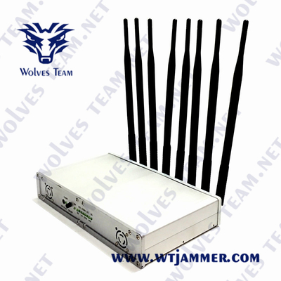 brouilleur CDMA GSM 50W de signal de 3G 4G 5G WiFi Lojack GPS avec l'adaptateur à C.A.
