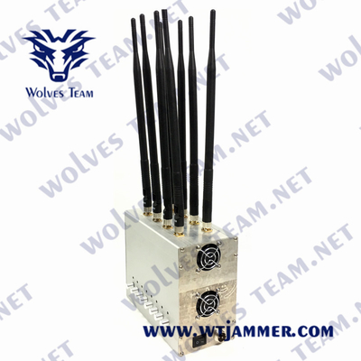 VHF 2G 3G 4G 5G 80W 240VAC de fréquence ultra-haute de brouilleur de signal de CDMA GSM Lojack