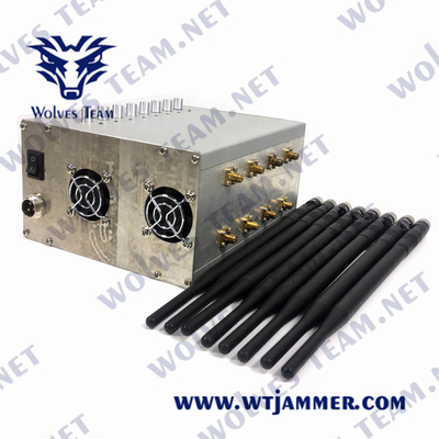 VHF 2G 3G 4G 5G 80W 240VAC de fréquence ultra-haute de brouilleur de signal de CDMA GSM Lojack