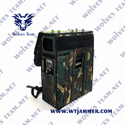 6 bandes baladent le brouilleur GSM de signal brouilleur portatif de signal de 80 watts pour l'armée