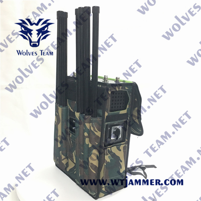 6 bandes baladent le brouilleur GSM de signal brouilleur portatif de signal de 80 watts pour l'armée