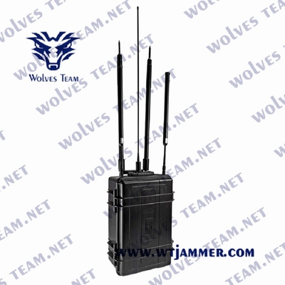 Brouilleur tenu dans la main de signal d'unités militaires 500 mètres de GSM WIFI GPS 8 bandes