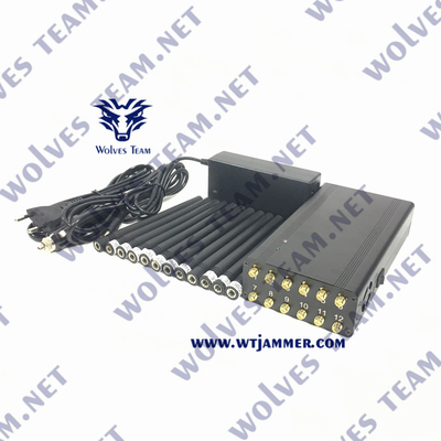 VHF de la fréquence ultra-haute 12W tenu dans la main du brouilleur 3G 4G 5G WiFi de signal de CDMA GSM rf