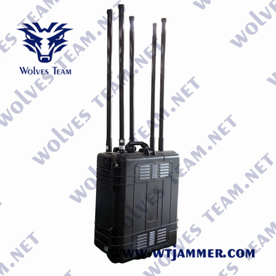 Brouilleur portatif 3G 4G LTE 4G Wimax 5G WIFI 1200W 1000m de signal de CDMA PCS