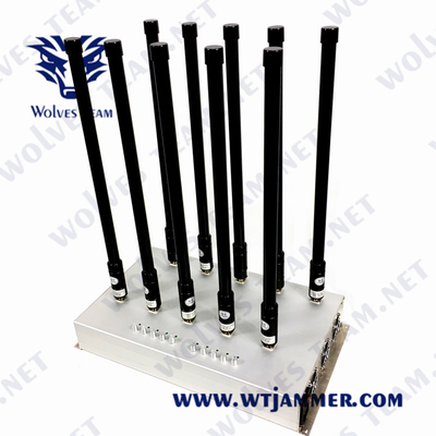 Brouilleur 2g 3g 4g 5g Wifi 5.8g de signal de téléphone portable d'antenne de l'ajustement 12