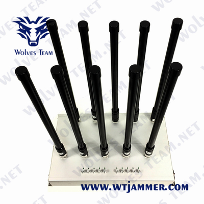 Brouilleur 2g 3g 4g 5g Wifi 5.8g de signal de téléphone portable d'antenne de l'ajustement 12