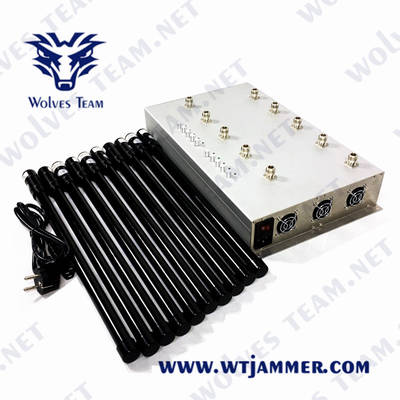 Brouilleur 2g 3g 4g 5g Wifi 5.8g de signal de téléphone portable d'antenne de l'ajustement 12