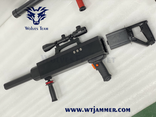 Type anti dresseur de fusil de signal de GPS Wifi d'arme à feu de brouilleur de bourdon 1000-1500 mètres arrêtant le bourdon