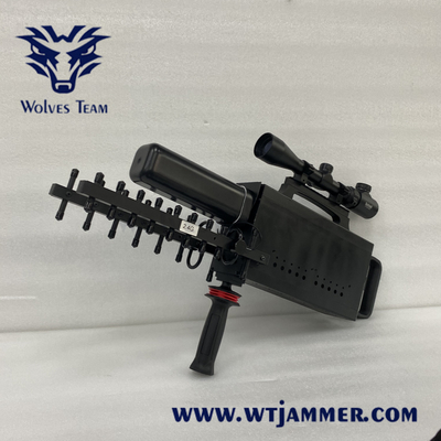 Type anti dresseur de fusil de signal de GPS Wifi d'arme à feu de brouilleur de bourdon 1000-1500 mètres arrêtant le bourdon