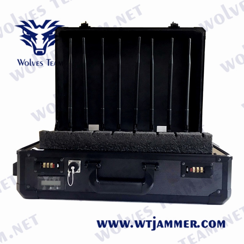 Téléphone portable de valise bloquant des bandes du dispositif 8 pour GPS WiFi GSM PCS 3G 4G 5g