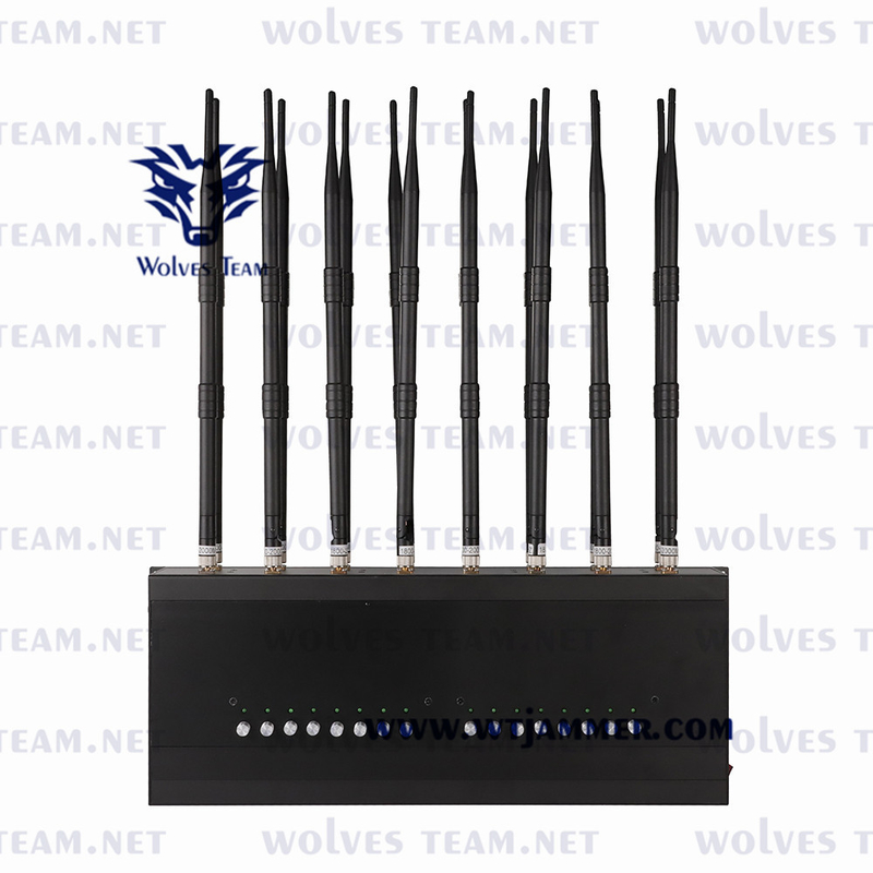 Plein réunit 50m type de bureau de puissance réglable de brouilleur de 16 antennes