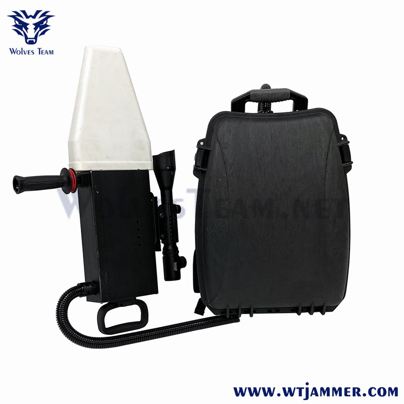 Type tenu dans la main d'arme à feu de sac à dos d'anti brouilleur de bourdon de WIFI2.4G WIFI5.8G GPS