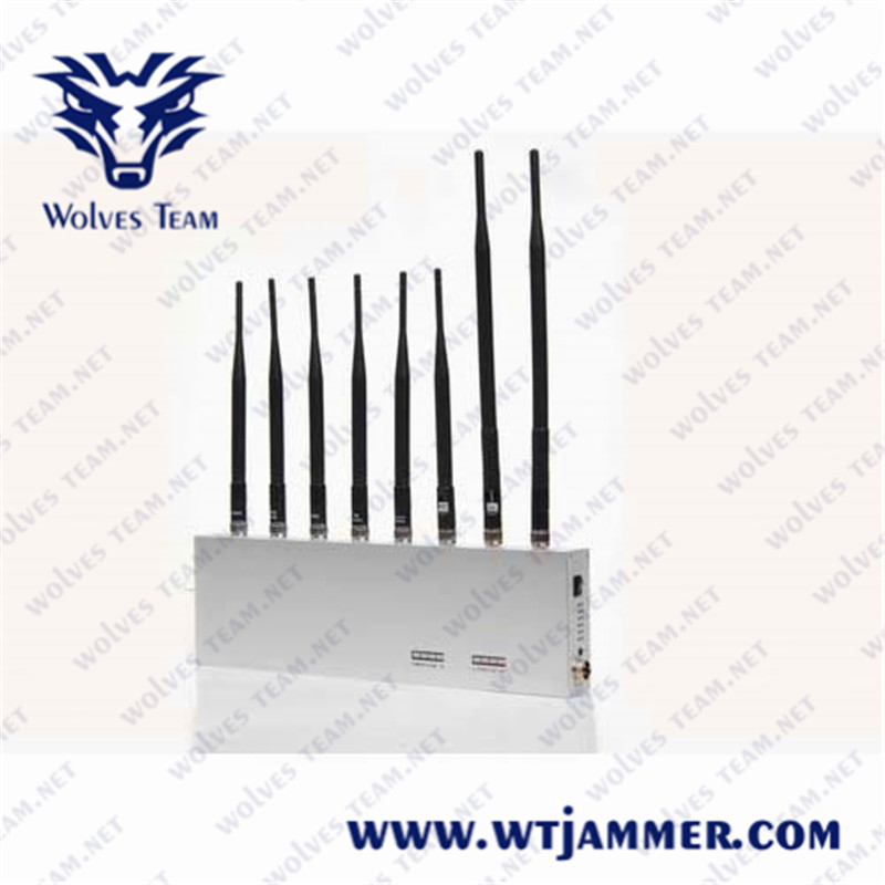 8 antennes 8 bandes Bloc de brouilleur de signal 3g 4g GPS Wifi 2.4g Bloc