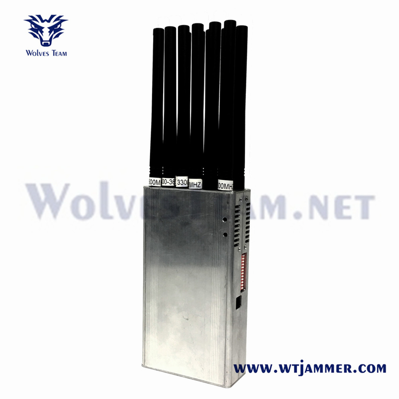 14 antennes portatives signal de brouillage Vente d'usine Pour 3G 4G 5G WiFi UHF VHF GPS Localisateur de téléphone cellulaire signal de brouilleur