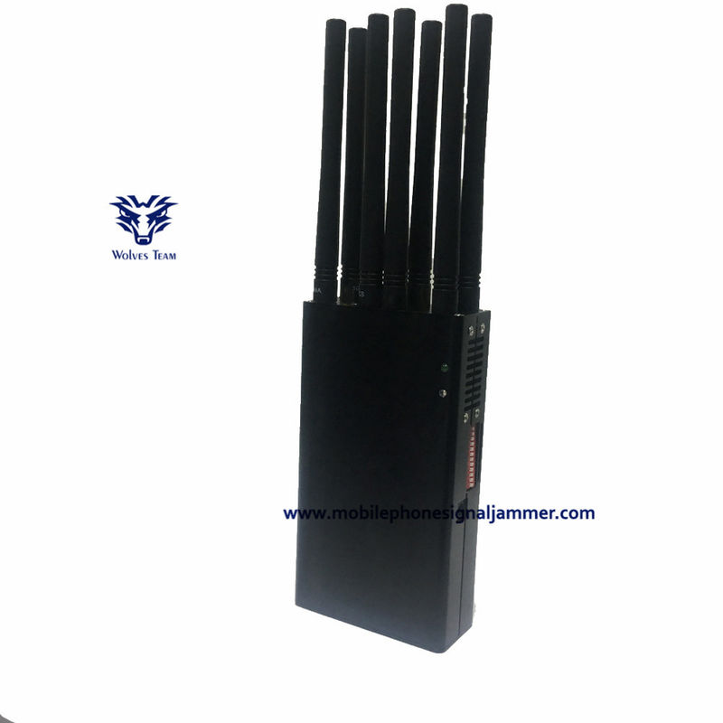 Brouilleur portatif de signal de téléphone portable de l'antenne 10 PCS CDMA 3G 4G 5G WiFi brouilleur de signal GPS