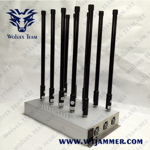 Brouilleur GPS WiFi de signal de téléphone portable de la fréquence ultra-haute GSM 3G 4G 5G de VHF/utilisation de lieu de réunion brouilleur de Bluetooth Lojack