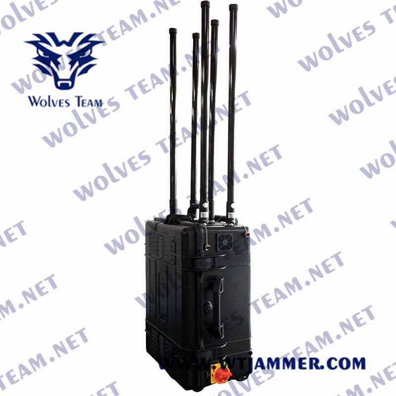 la pleine fréquence 20-3000MHz toute la puissance élevée de brouilleur de signal de téléphone portable adaptent le brouilleur aux besoins du client extérieur imperméable de signal de fréquence