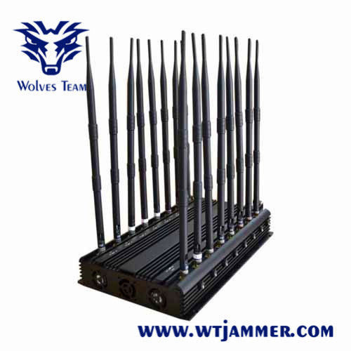 VHF 35W de fréquence ultra-haute portatif des antennes 3G 4G 5G WiFi du brouilleur 18 de signal de L1 L2 L5 Lojack