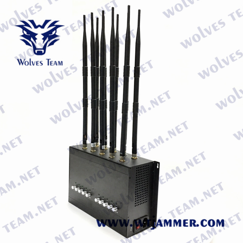 VHF de fréquence ultra-haute d'antennes du brouilleur 3G 4G 5G 10 de signal de téléphone portable de DCS GSM GPS WIFI 50m