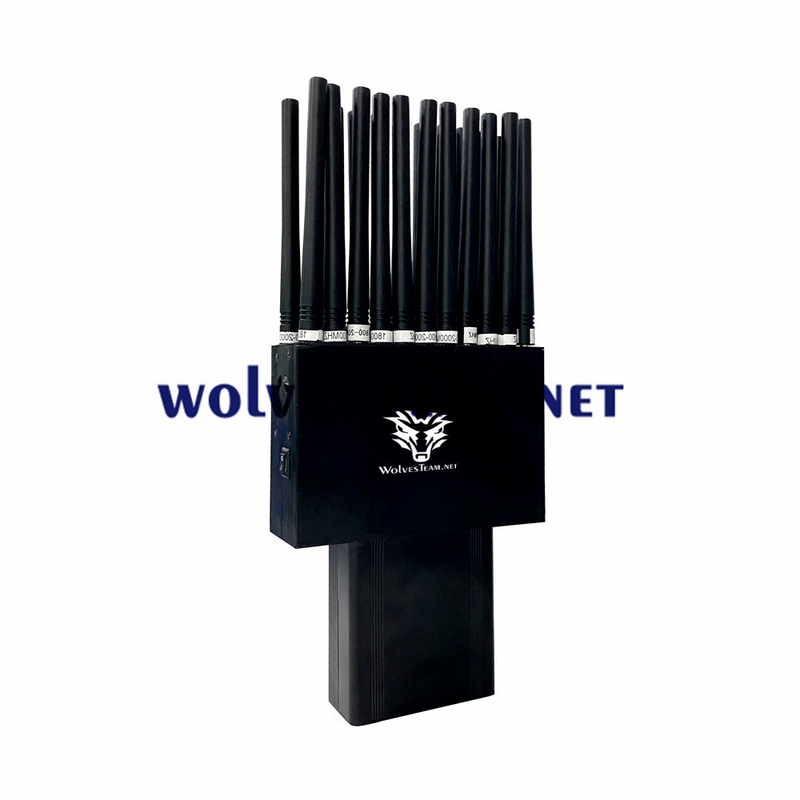 bandes d'intérieur de GPS L1 L2 L5 Lojack WiFi GPS rf 22 de brouilleur de signal de 868MHz 3G 4G 5G