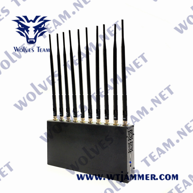 Antenne d'intérieur du brouilleur 12W 3G 4G GPS WiFi LoJack 10 de signal de VHF de fréquence ultra-haute